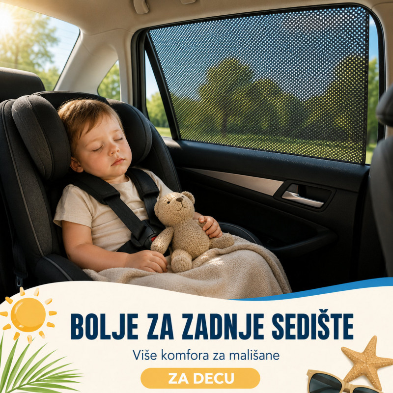 Auto mrežica za sunce – zaštita za stakla za decu i putnike, 2 kom