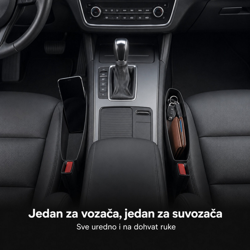 Set 2 auto organizera za telefon, ključeve i sitnice
