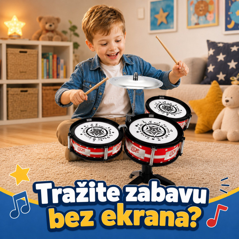 Set bubnjeva za decu – Drum Party muzička igračka za male muzičare