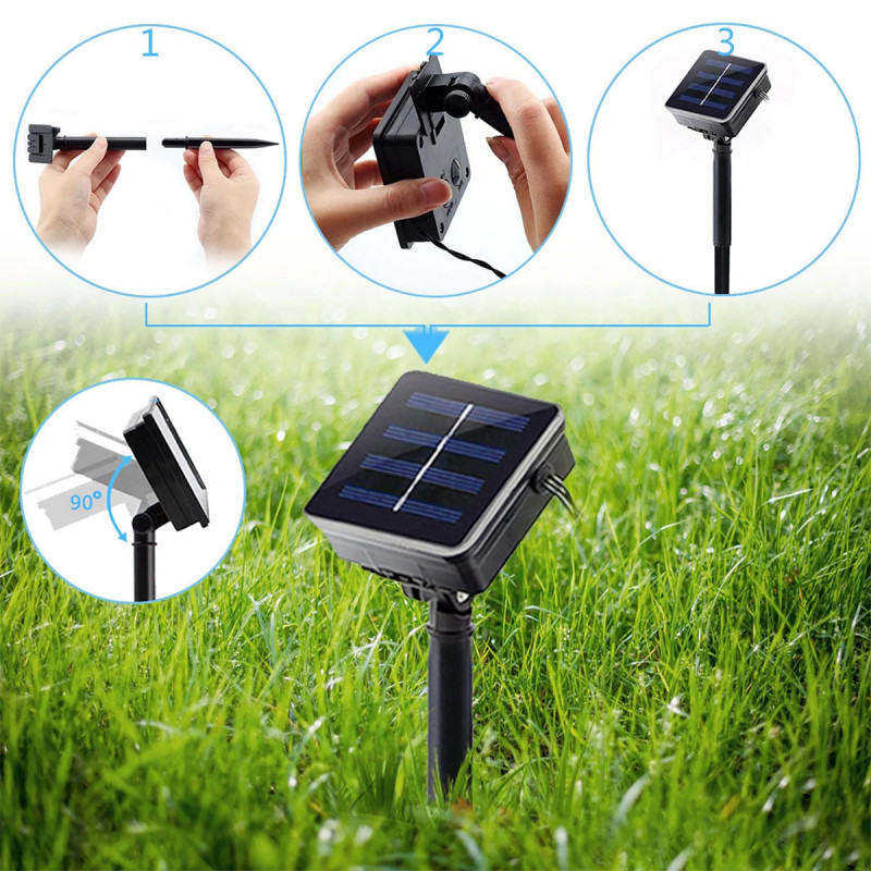 Floral solar lights – Prolećne cvetne LED lampice 6,5m