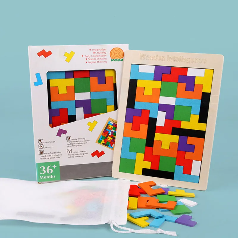 TETRIS PUZLE - zabavne drvene puzle za decu