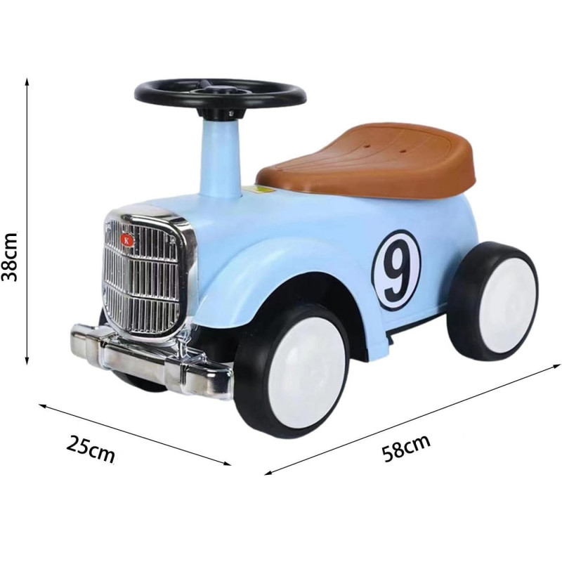 Blue Old Timer – Dečiji autić sa guralica vintage stila