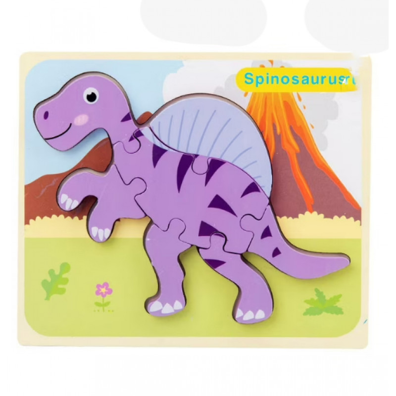 3D Dino kreativne drvene puzle razigranih motiva i boja