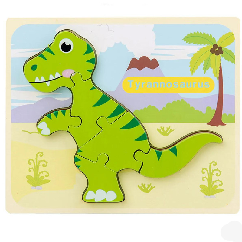 3D Dino kreativne drvene puzle razigranih motiva i boja
