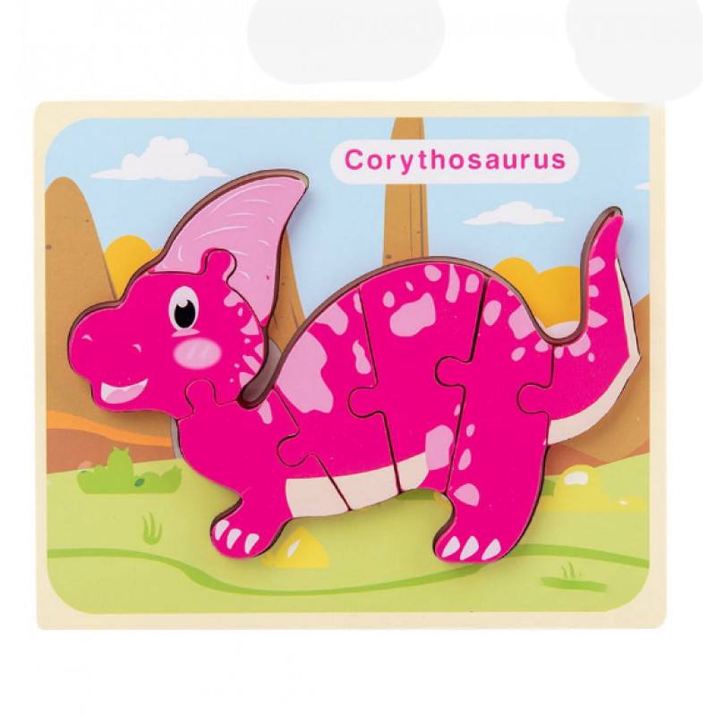 3D Dino kreativne drvene puzle razigranih motiva i boja