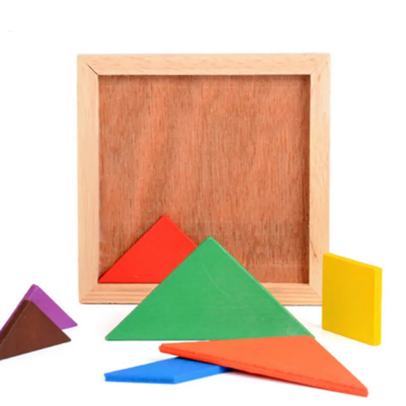 Tangram - Drvene dečije slagalice sa geometrijskim motivima