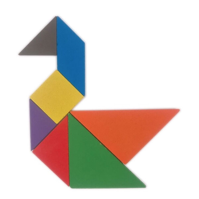 Tangram - Drvene dečije slagalice sa geometrijskim motivima