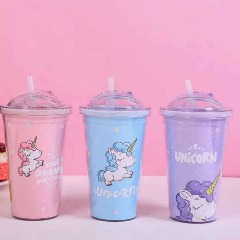 Unicorn cup - Čaša za piće sa slamkom
