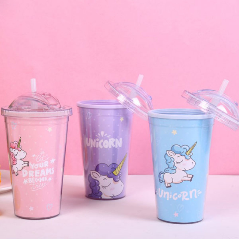 Unicorn cup - Čaša za piće sa slamkom