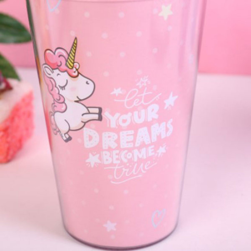 Unicorn cup - Čaša za piće sa slamkom