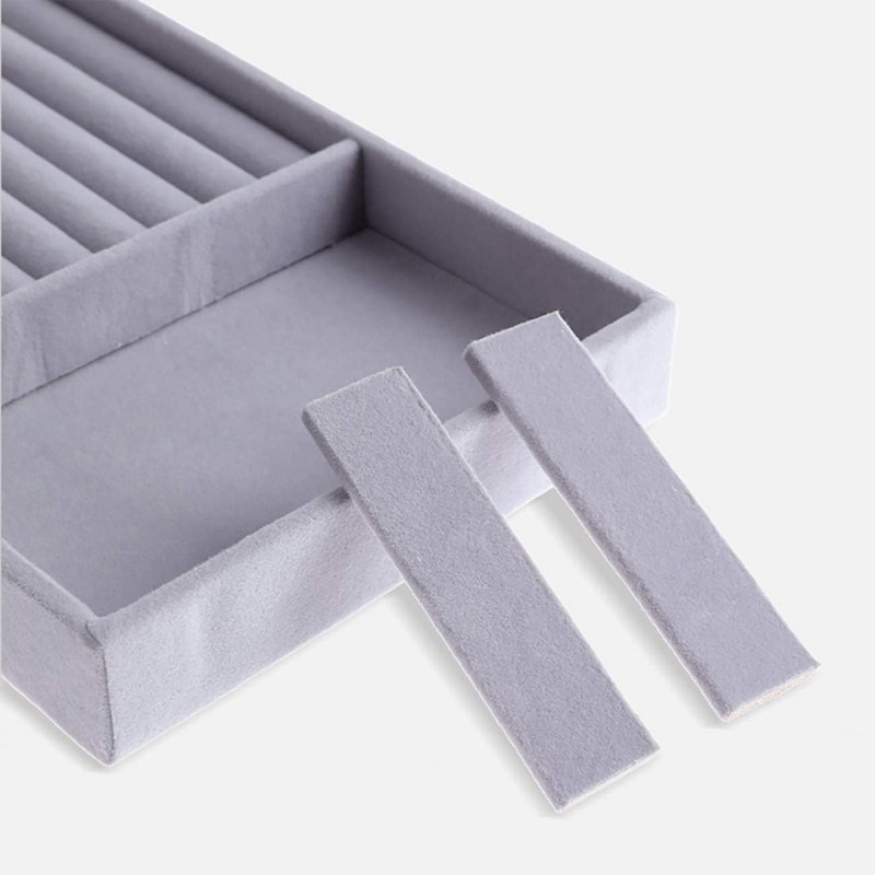 Decor Mix - Plišana kutija za nakit sa 3 različite pregrade
