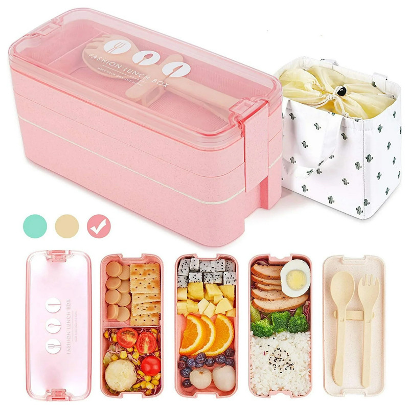 3u1 bento box  - eko kutija za ručak sa priborom