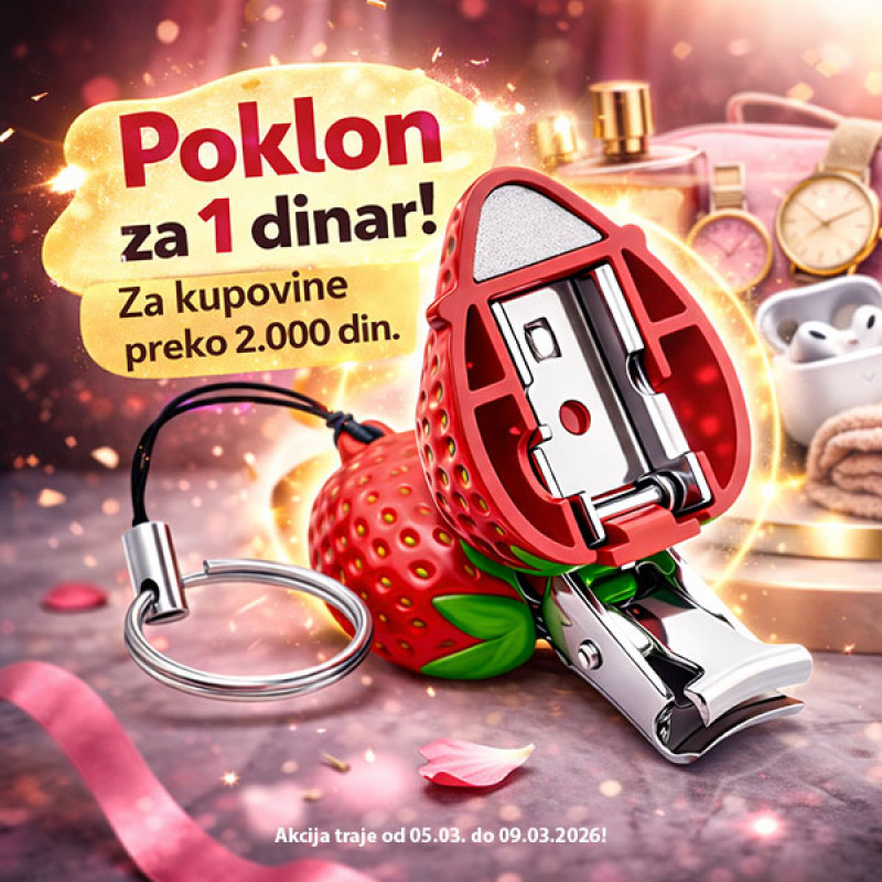 Grickalica Jagodica - privezak sa dezenom jagode