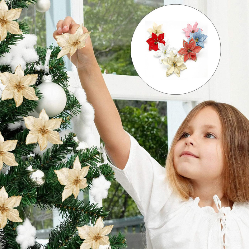 Holiday glitter - Dekorativni cvet za jelku