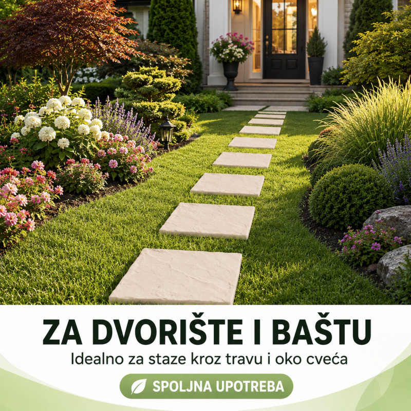 Ubodna ploča za dvorišnu stazu 40x40 cm – imitacija kamena