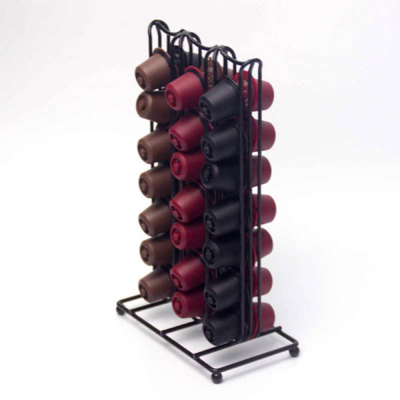 Crni stalak patrona za Nespresso kafu - 42 kapsule