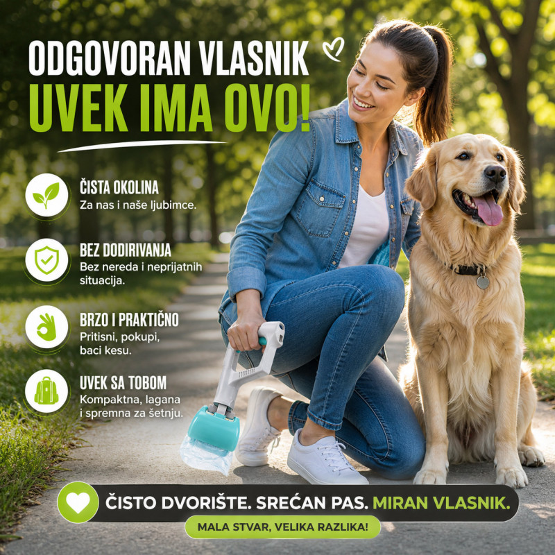 Pet Pooper lopatica za izmet – bez dodirivanja i nereda