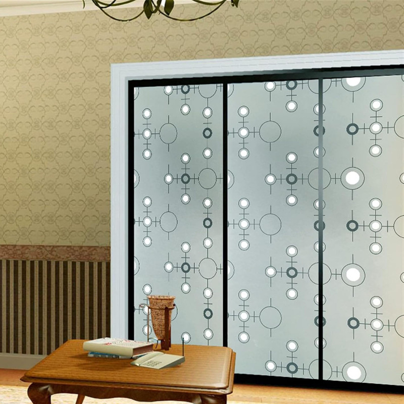 Window Film 40CM X 100CM - Folija za staklo sa dezenom KRUŽIĆA	