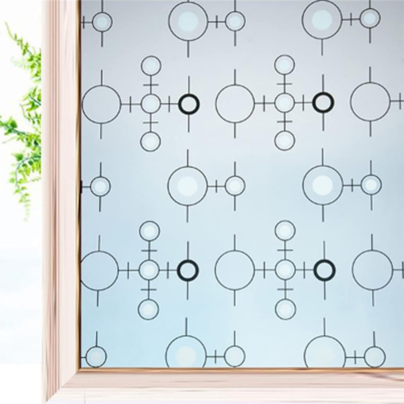 Window Film 40CM X 100CM - Folija za staklo sa dezenom KRUŽIĆA	