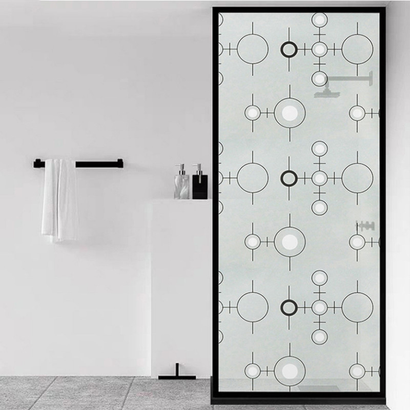 Window Film 40CM X 100CM - Folija za staklo sa dezenom KRUŽIĆA	