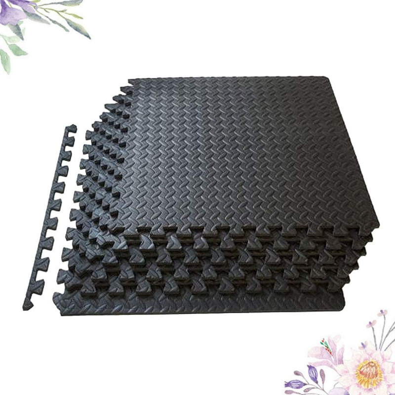 Podne EVA kocke u crnoj boji - set od 4 komada 60x60 cm