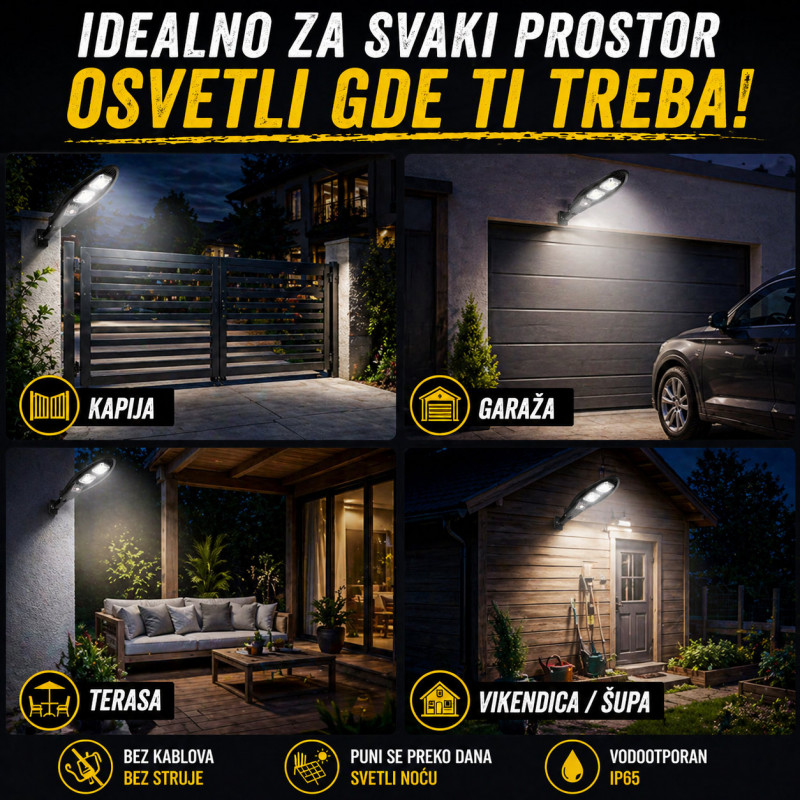Solarni LED Reflektor - Osvetli dvorište bez kablova, majstora i računa za struju.