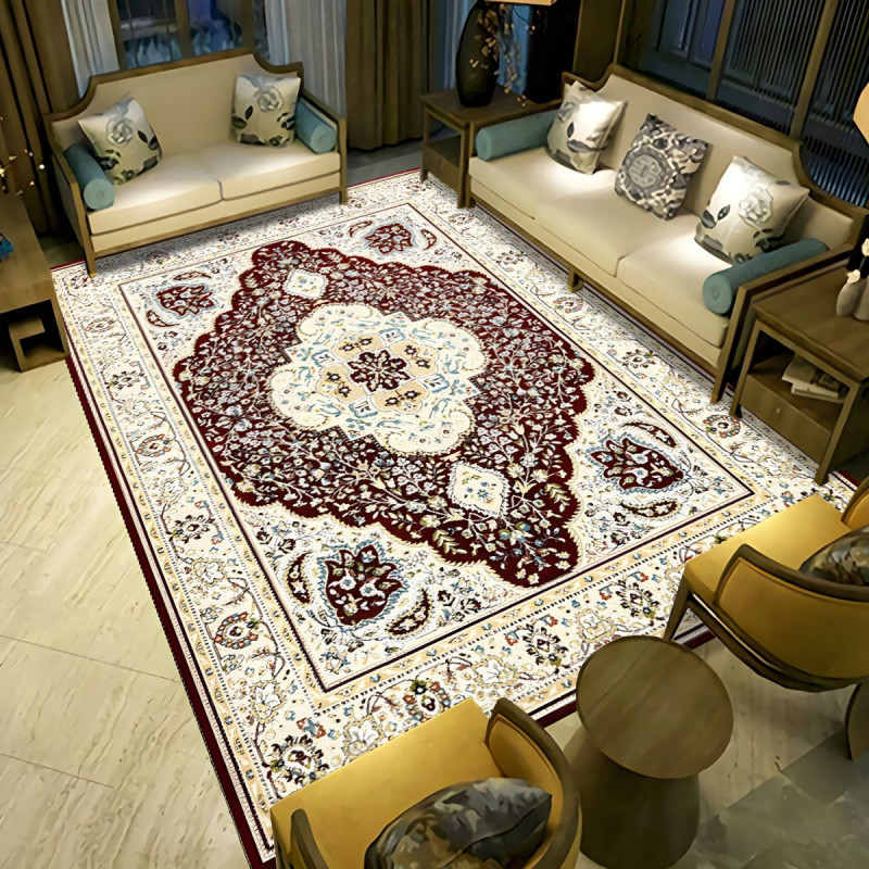 Retro tepih u persijskom stilu za dnevnu i spavaću sobu