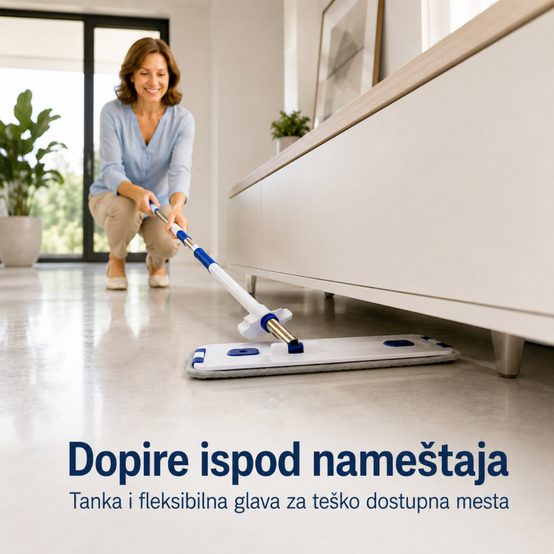 Flat Mop set sa kofom – brzo pranje i ceđenje bez prljanja ruku