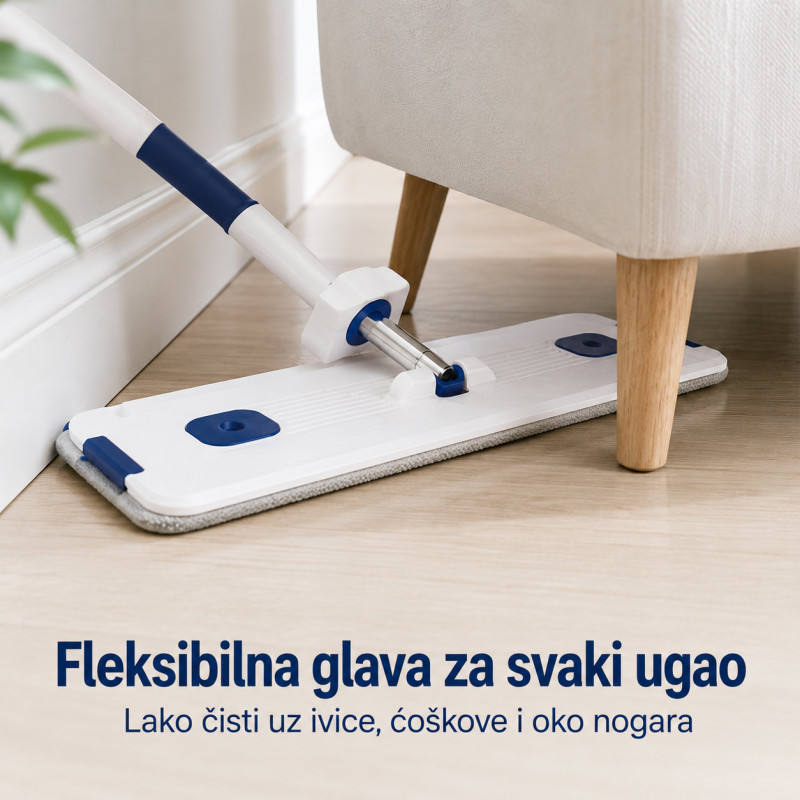Flat Mop set sa kofom – brzo pranje i ceđenje bez prljanja ruku