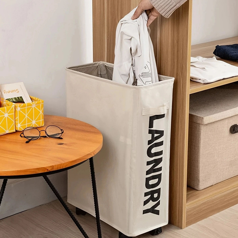 Uska korpa za veš sa točkićima