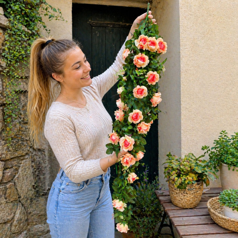 Rose Romance buket roze visećih ruža - dekorativno veštačko cveće
