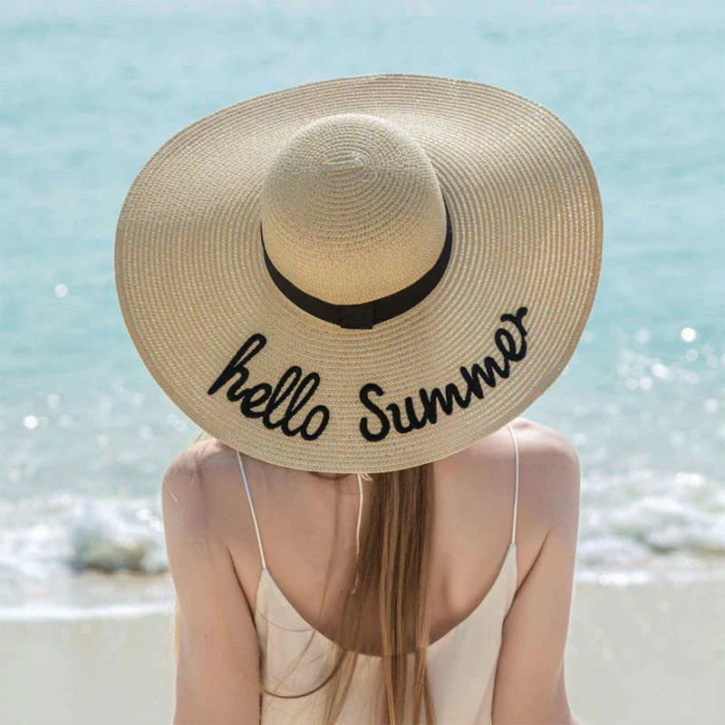 Hello Summer - Slamnati šešir sa velikim obodom