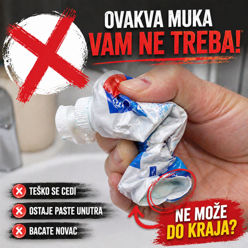 2 x ŽABICA Stiskalica koja cedi pastu do poslednje kapi - 2 komada po ceni jedne