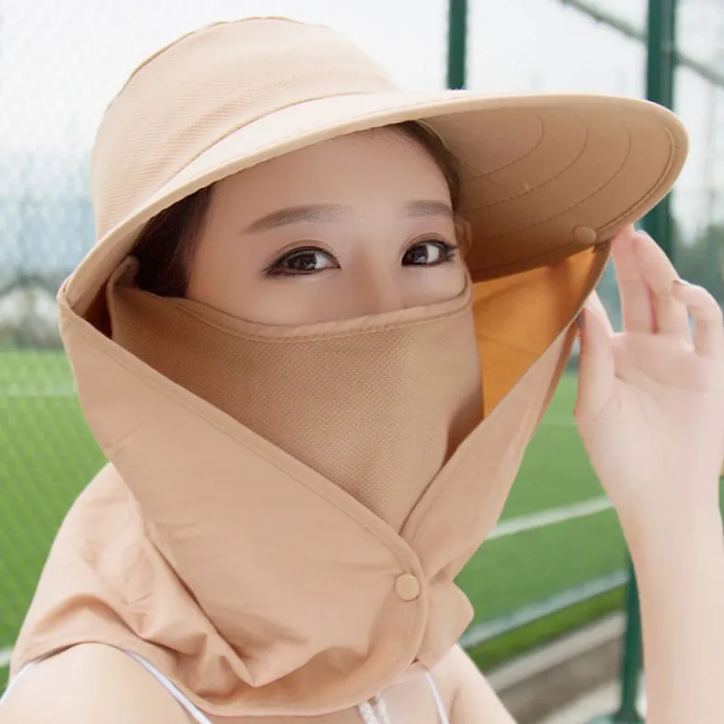 Ženski dvoslojni šešir za potpunu zaštitu od sunca