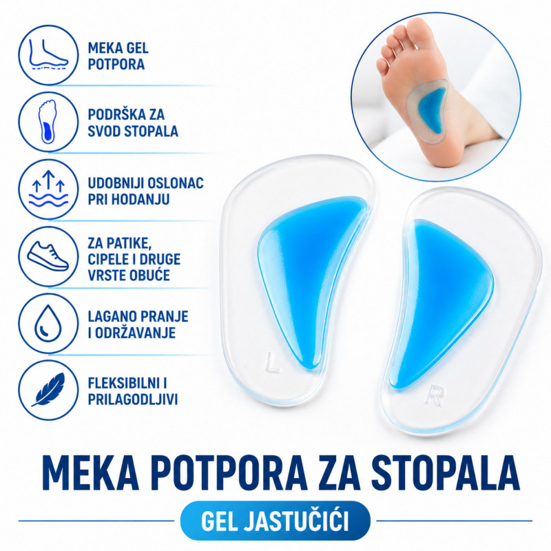 Silikonski jastučići za stopala – OrtoGel potpora 1 par