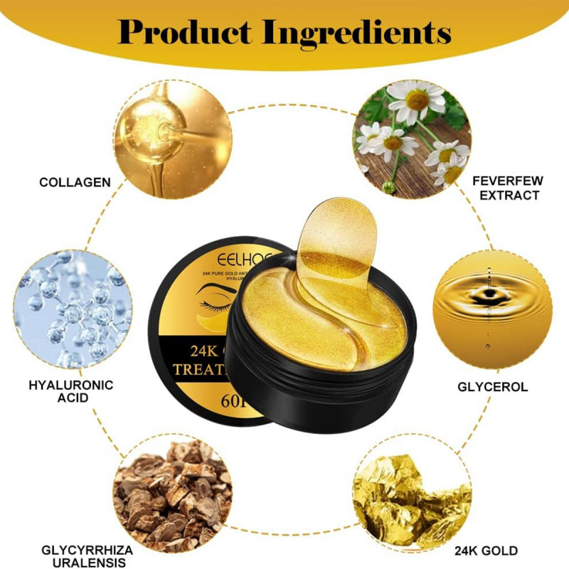 24K Gold eye patches - Kolagenske maske za područje oko očiju
