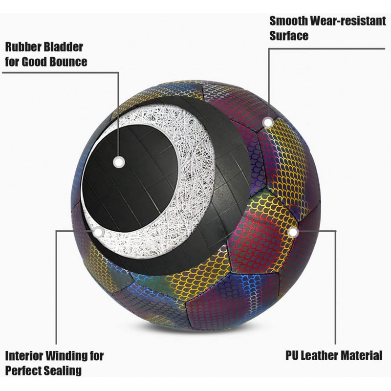 Glow in the Dark Football - Fudbalska lopta sa reflektujućim efektom