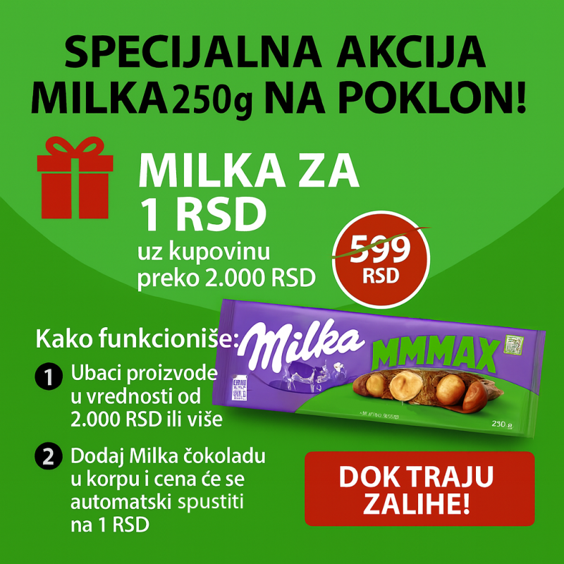 Mlečna čokolada Milka MMMAX sa lešnikom 250g