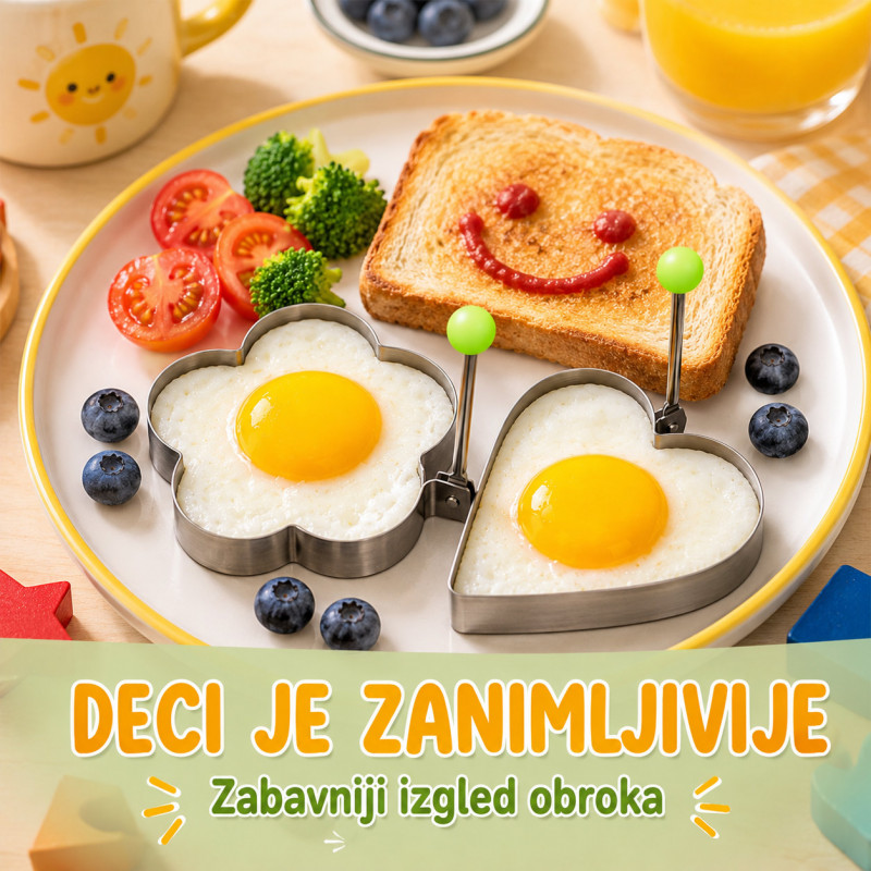Kreativne modle za jaja – doručak u obliku srca, zvezde i cveta