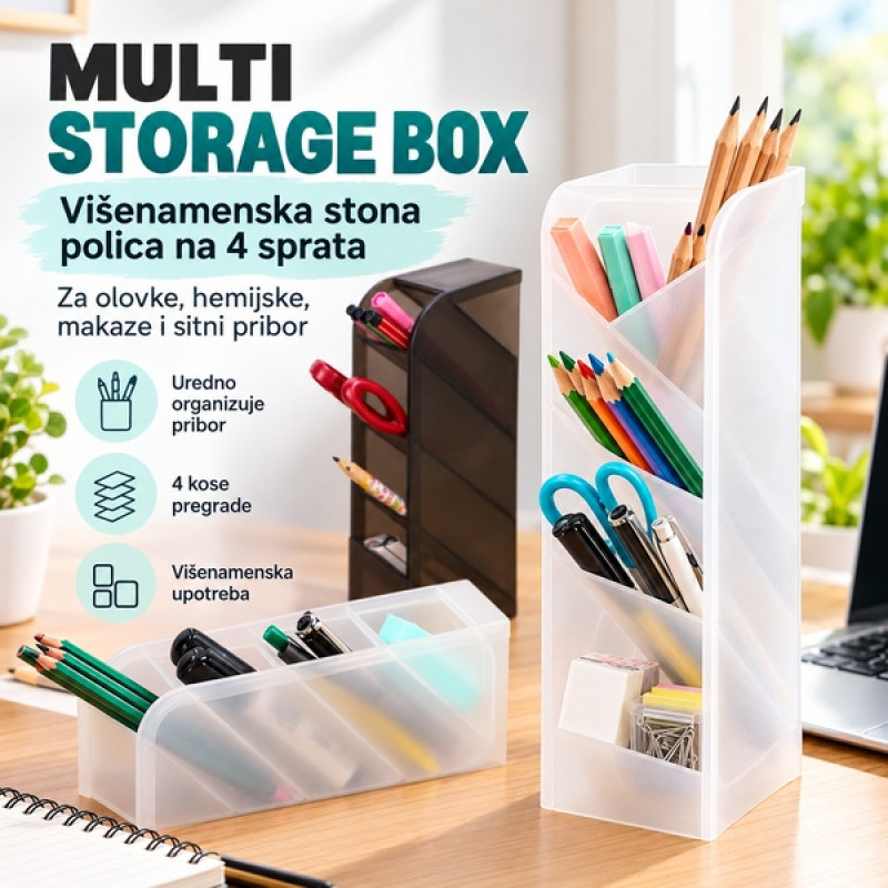 Multi Storage Box - višenamenska stona polica na 4 sprata