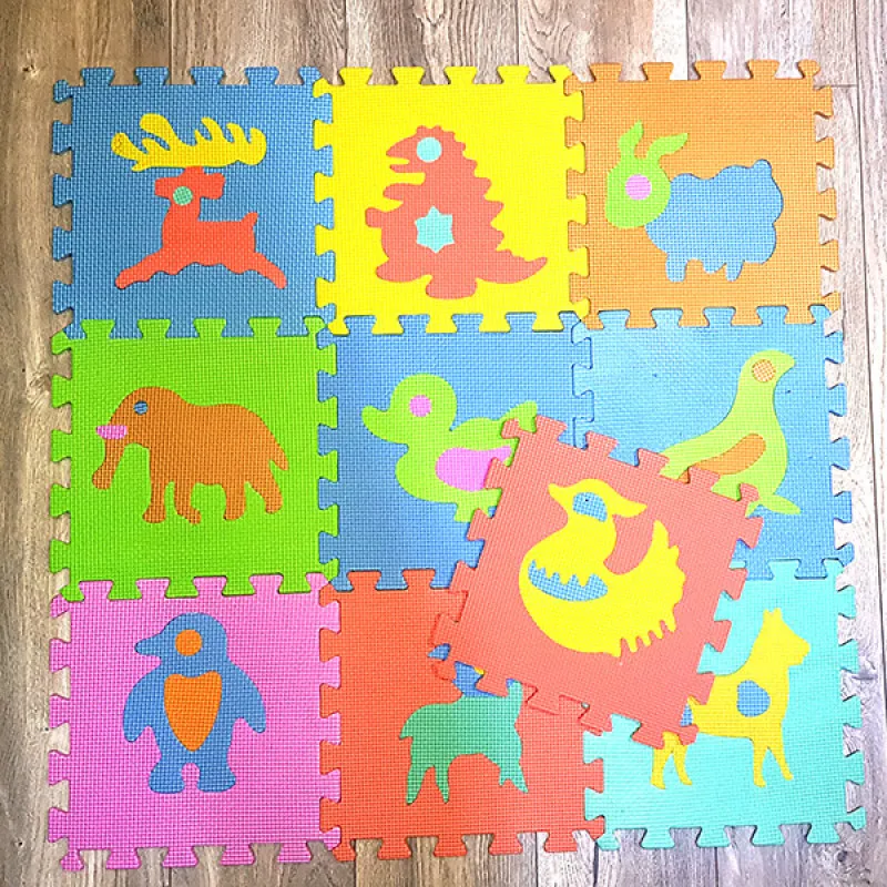 Dečije podne slagalice za igru - Životinjsko carstvo - 10 komada 30x30 cm