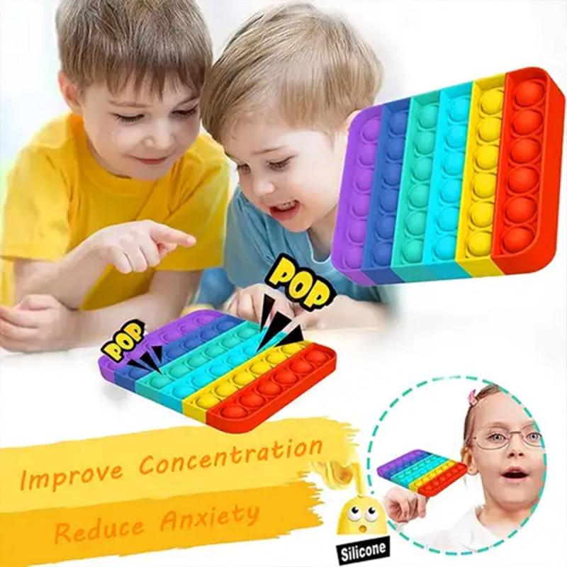 Šarena pop-it igračka za decu i odrasle u 6 redova