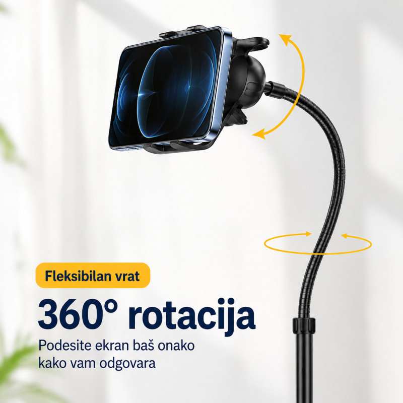 Visoki tripod stalak za telefon 360° – za snimanje, video pozive i gledanje sadržaja