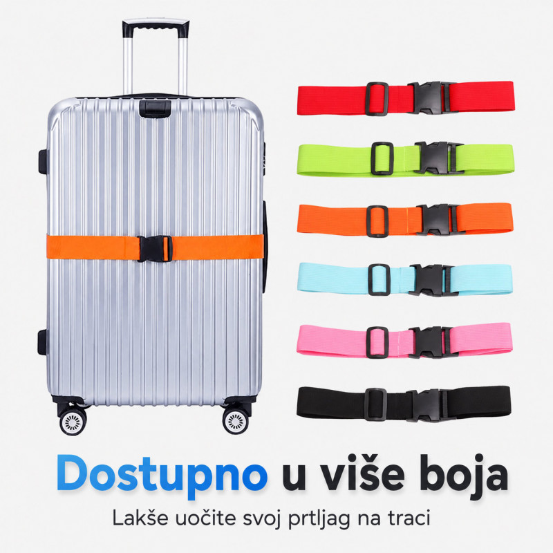 Podesivi sigurnosni kaiš za kofer – lakše prepoznavanje i zaštita prtljaga