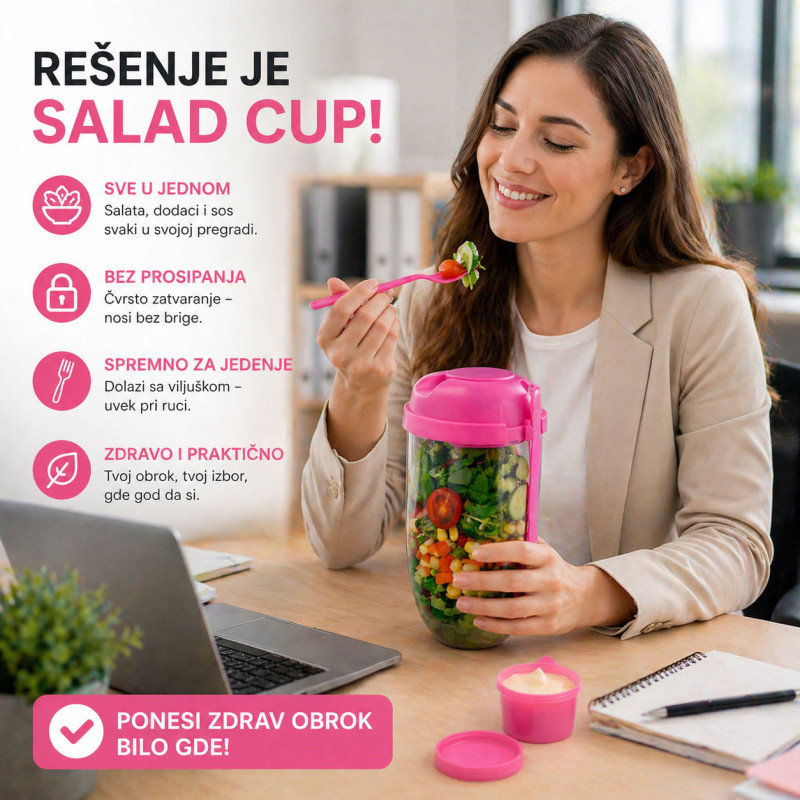 Salad Cup - Ponesi zdrav obrok bilo gde – bez prosipanja i muke