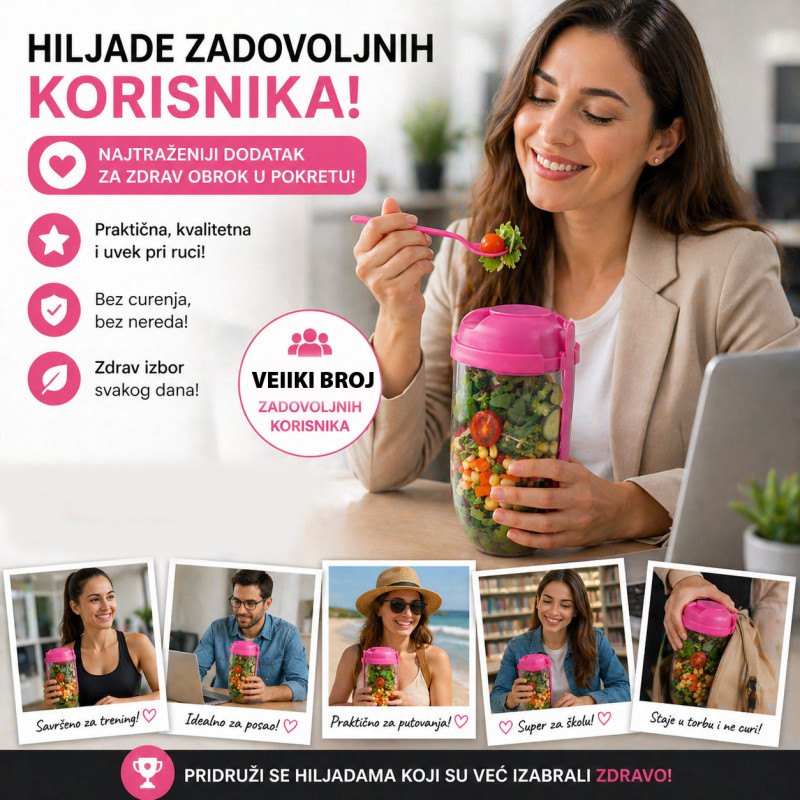 Salad Cup - Ponesi zdrav obrok bilo gde – bez prosipanja i muke