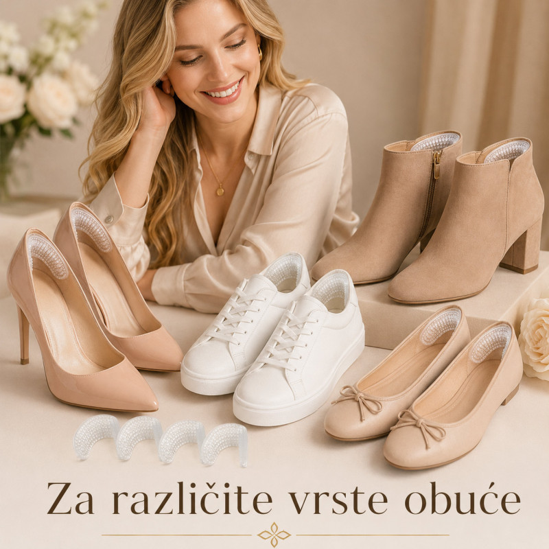 Set 3 para providnih silikonskih uložaka za petu – stabilniji korak bez klizanja