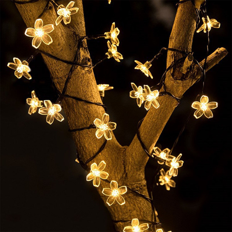 Floral solar lights – Prolećne cvetne LED lampice 6,5m