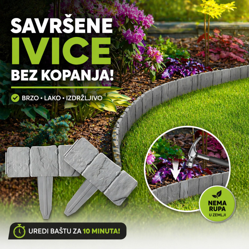 StoneFence ogradica - Uredi dvorište kao iz časopisa – bez napora
