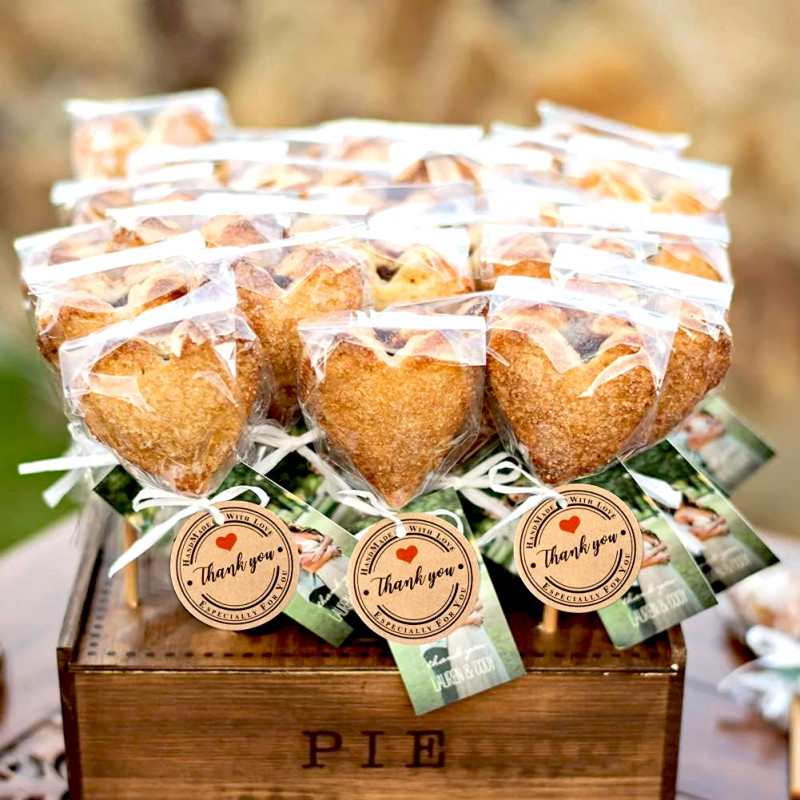 Handmade with love - Kraft set tagova zahvalnica za rukotvorine